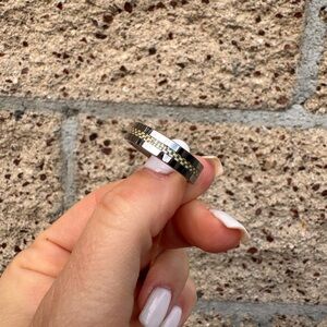 Elegant Two-Tone Men’s tungsten Ring size 10.5